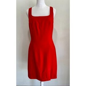 Hugo Buscati classic red silk dress minimalist quiet luxury romance women 14 New